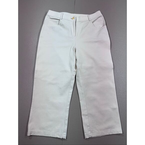 St. John White Crop Pant